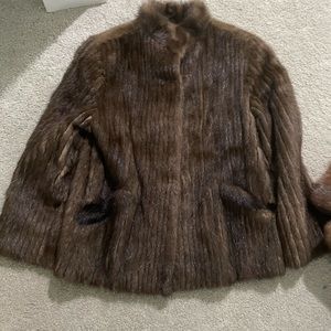 Saga mink real fur coat